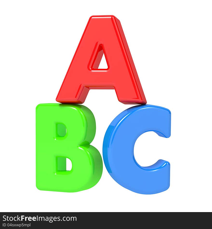 ABC Letters - Image Isolated on White. ABC Letters - Image Isolated on White.