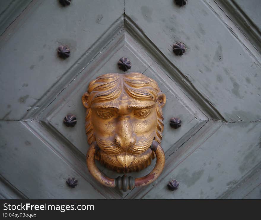 Wooden Door With Doorknocker