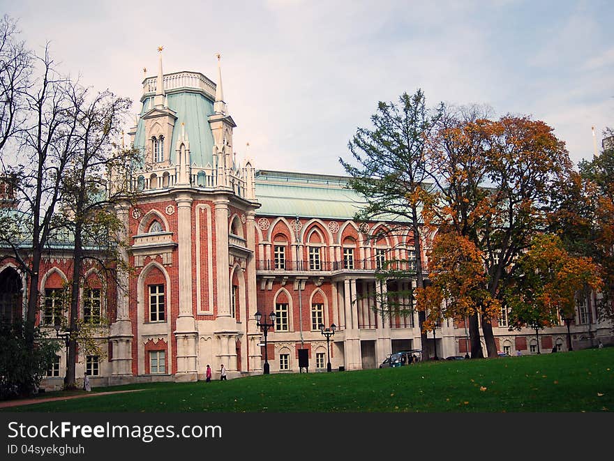 Big Palace In Tsaritsyno Park, Moscow.