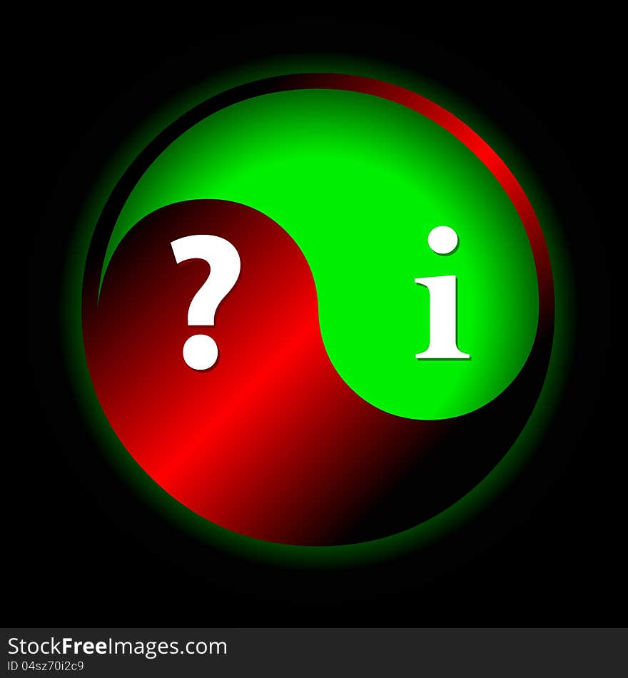 Question mark and exclamation mark in unique style. Question mark and exclamation mark in unique style