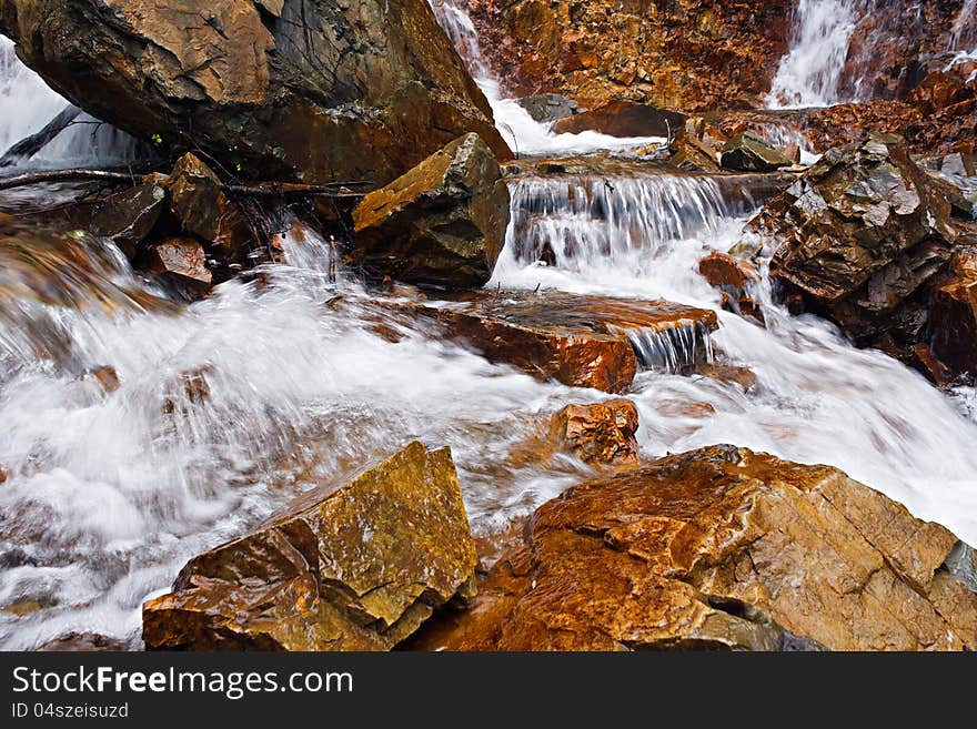 Falls on a slope of the Badzhalsky ridge