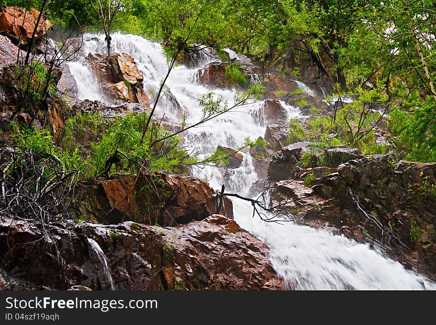 Falls on a slope of the Badzhalsky ridge