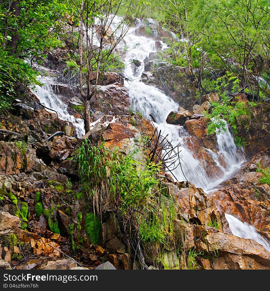 Falls on a slope of the Badzhalsky ridge