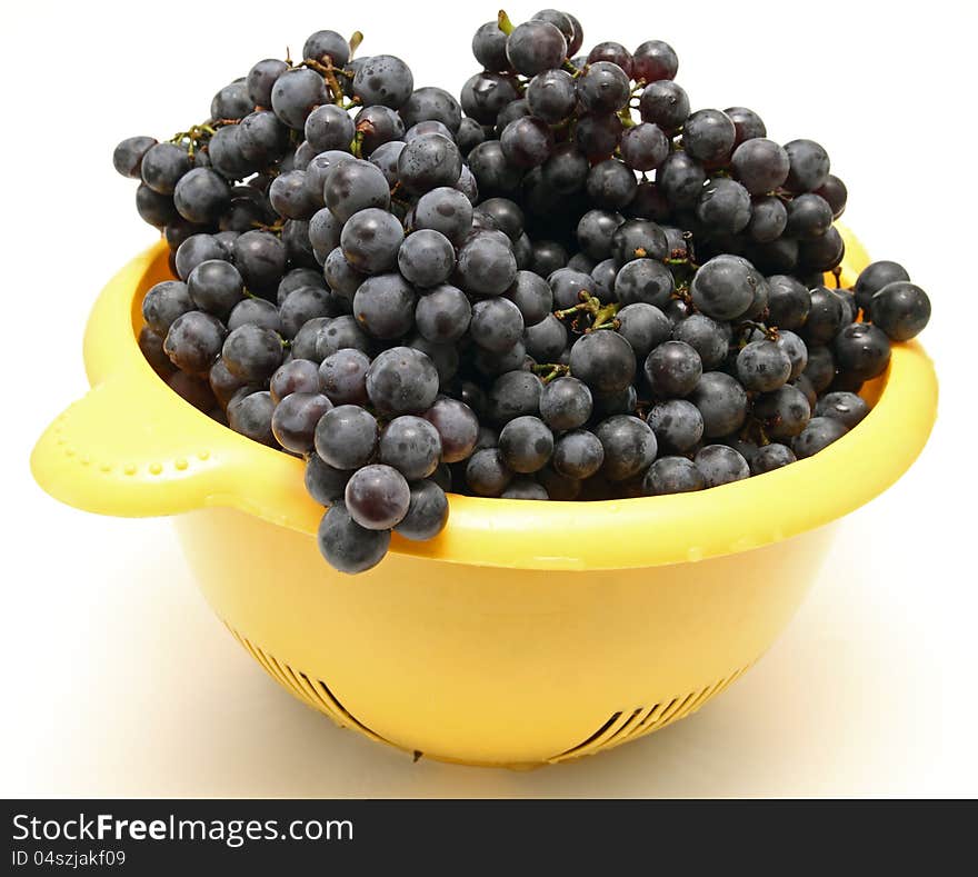 Red grape on white background image