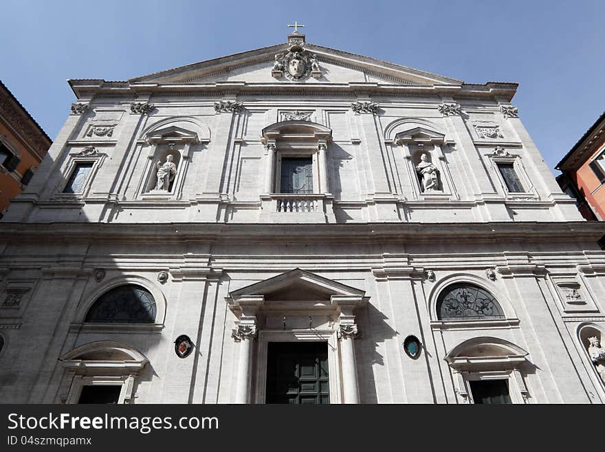 Façade of San Luigi dei Francesi, National Church in Rome of France. Façade of San Luigi dei Francesi, National Church in Rome of France.