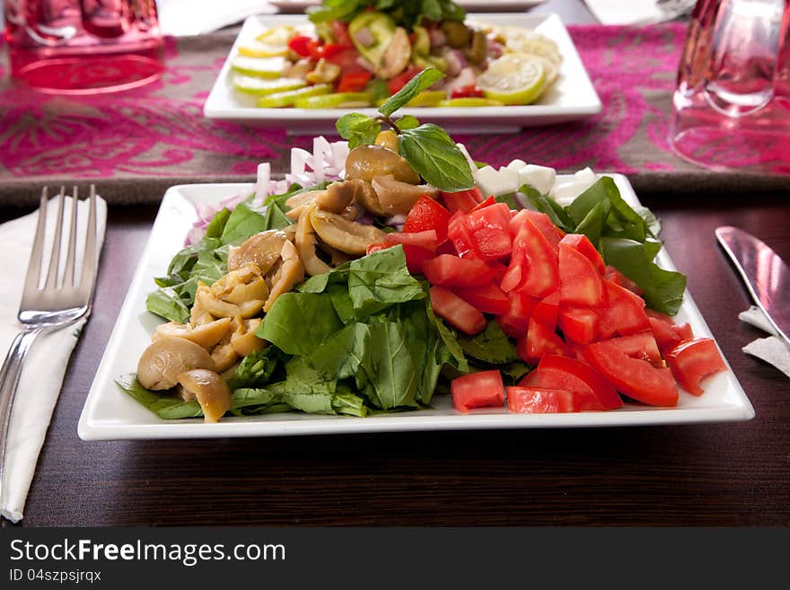 Arugula cheese salad