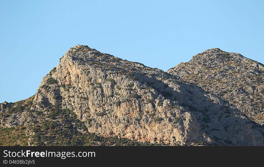 The landscape on the island