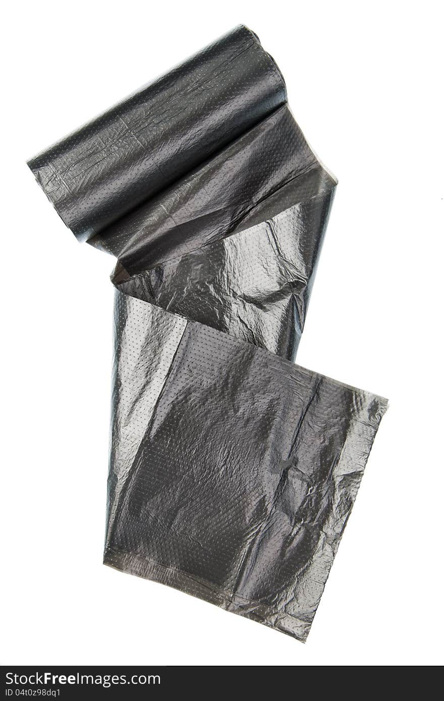 Roll of garbage bags isolated