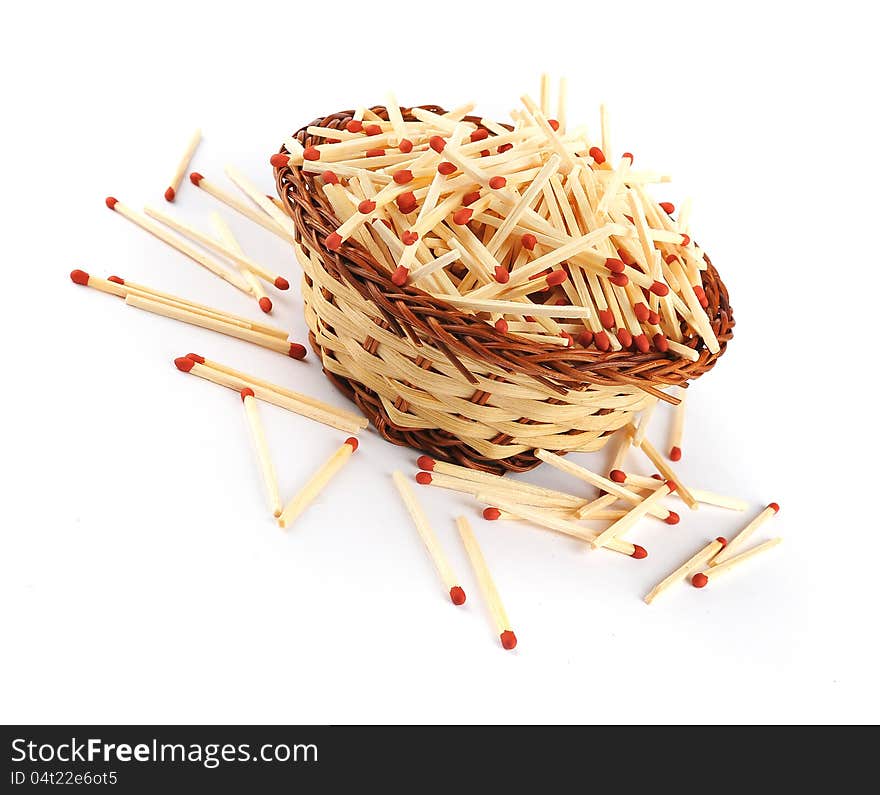 Pile of Matches in a Straw Basket