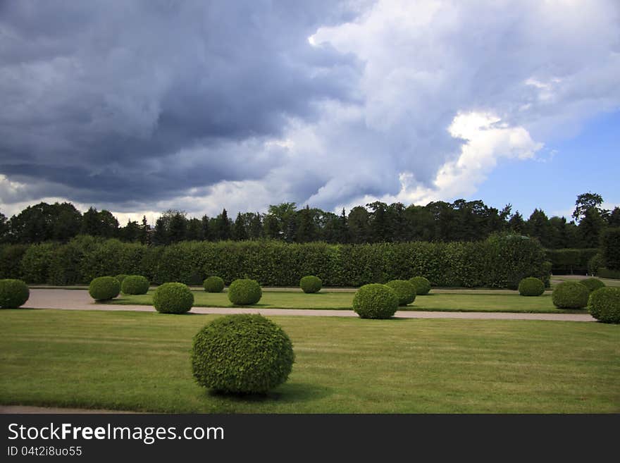 The landscape park Peterhof, Russia. The landscape park Peterhof, Russia