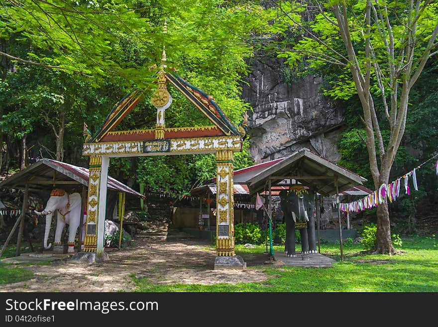 Entrance to theTham Xang Cave. It's located 8 km northeast of Thakhek.
