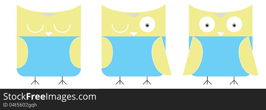 Owl cartoon illustration for design