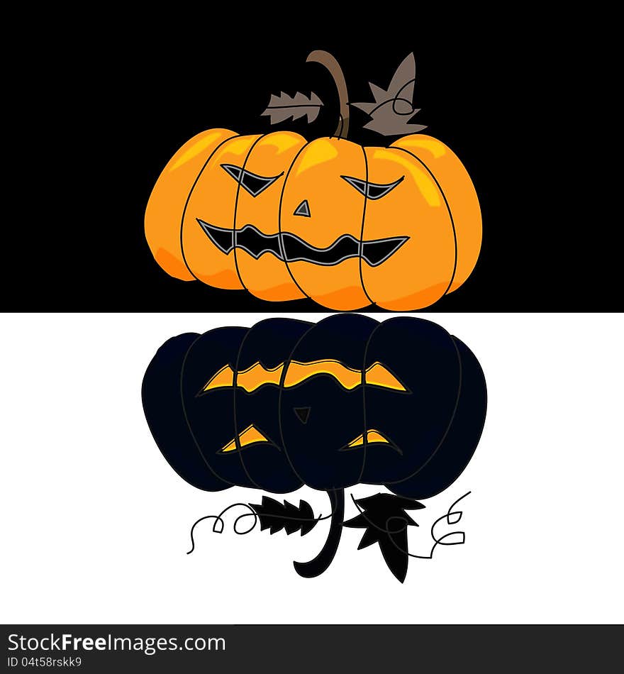 Cartoon halloween hand draw illustration