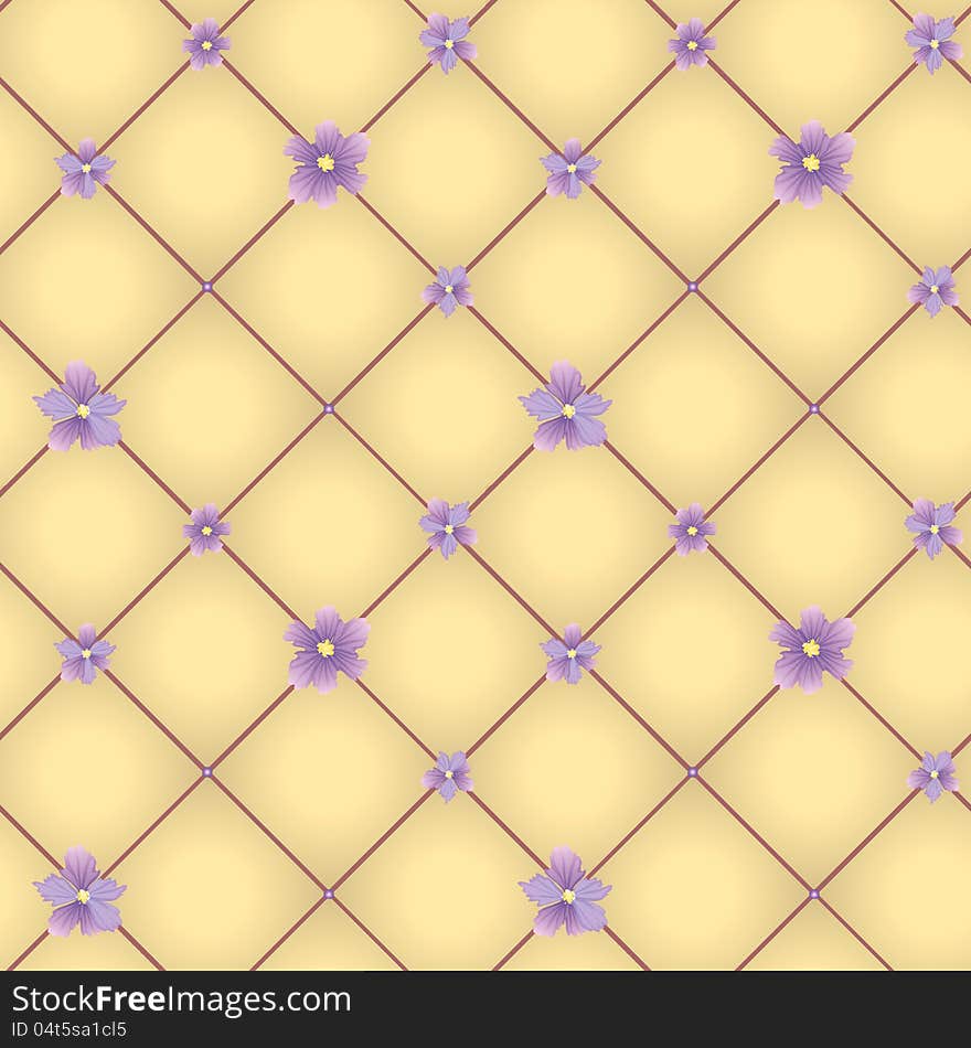 Vector seamless background with flowers. Vector seamless background with flowers