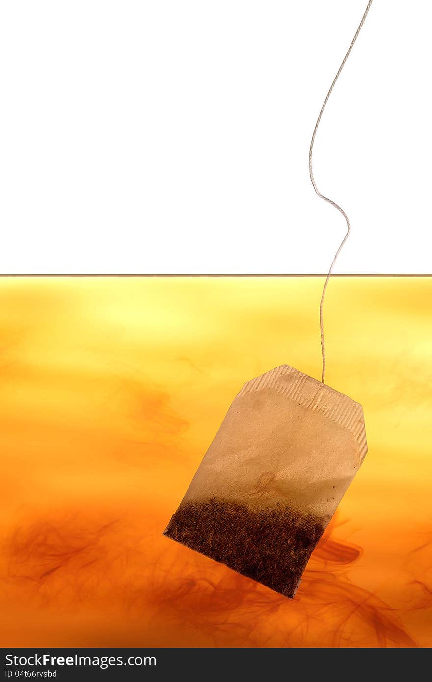 Tea bag in water