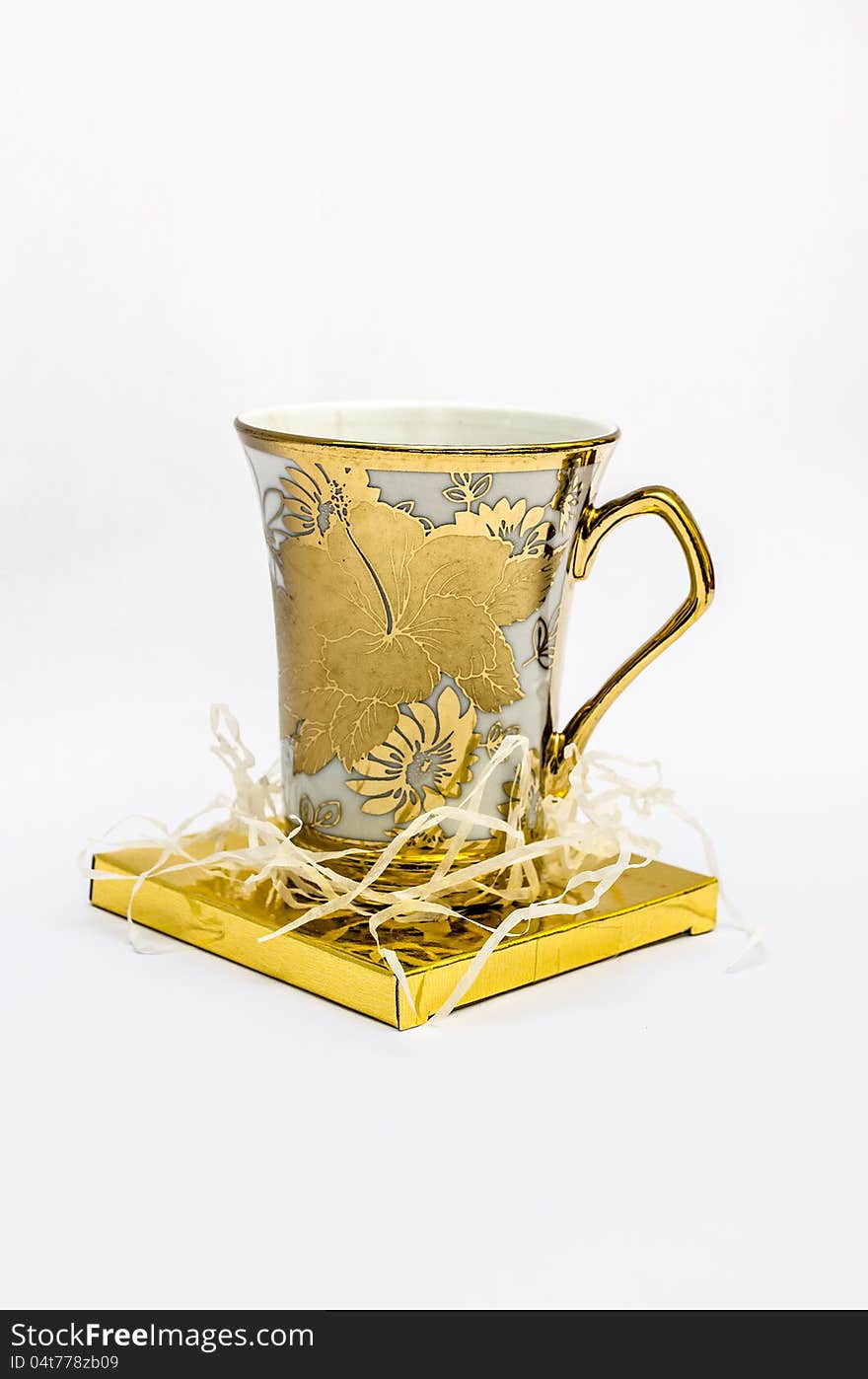 Gold Glass  on white is used for gift or VIP ceremony only