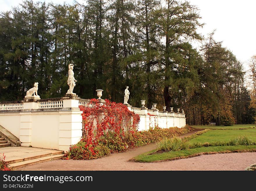 Terrace of the eighteenth century Russian estate. Terrace of the eighteenth century Russian estate