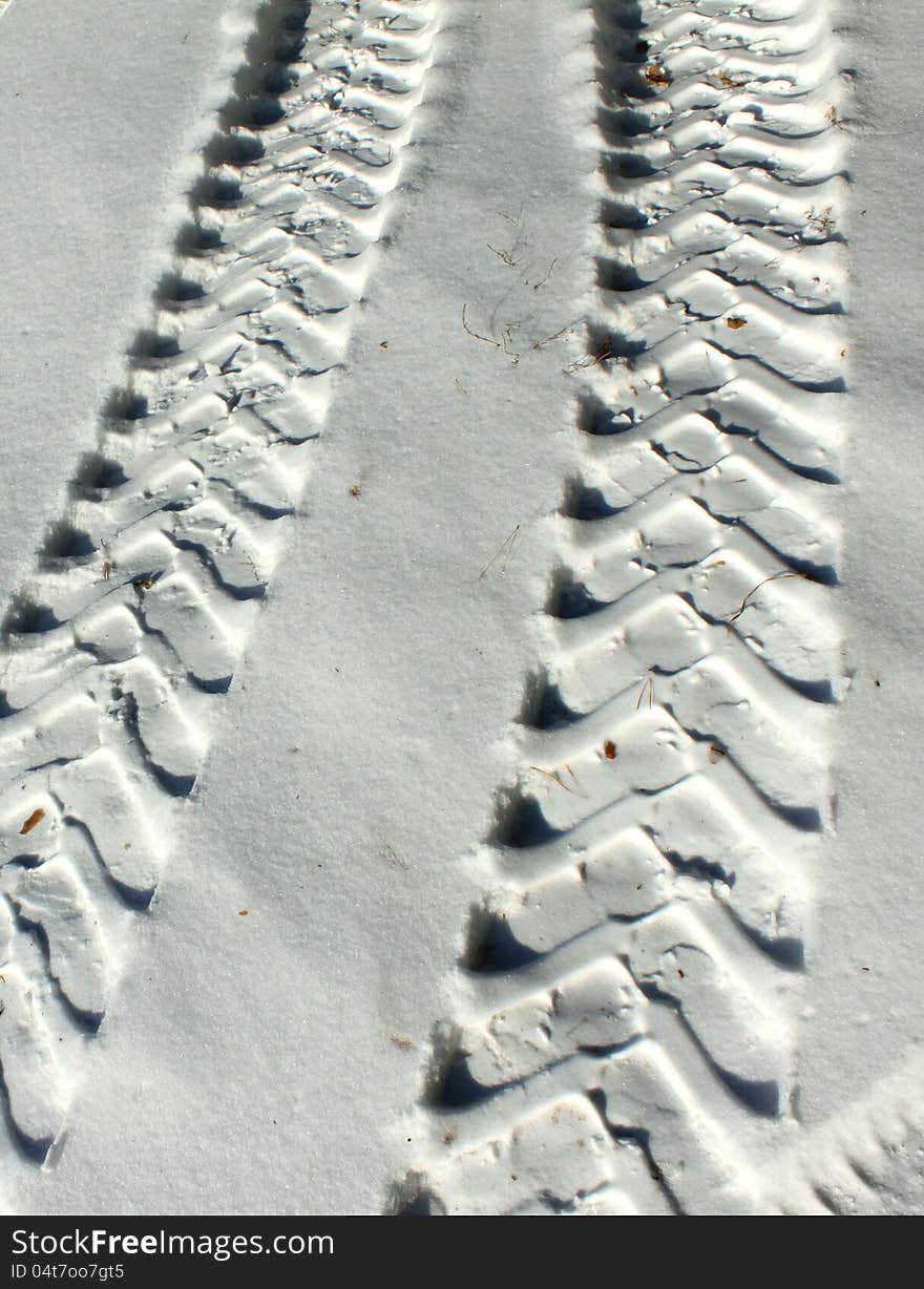 Tyre Tracks In The Snow