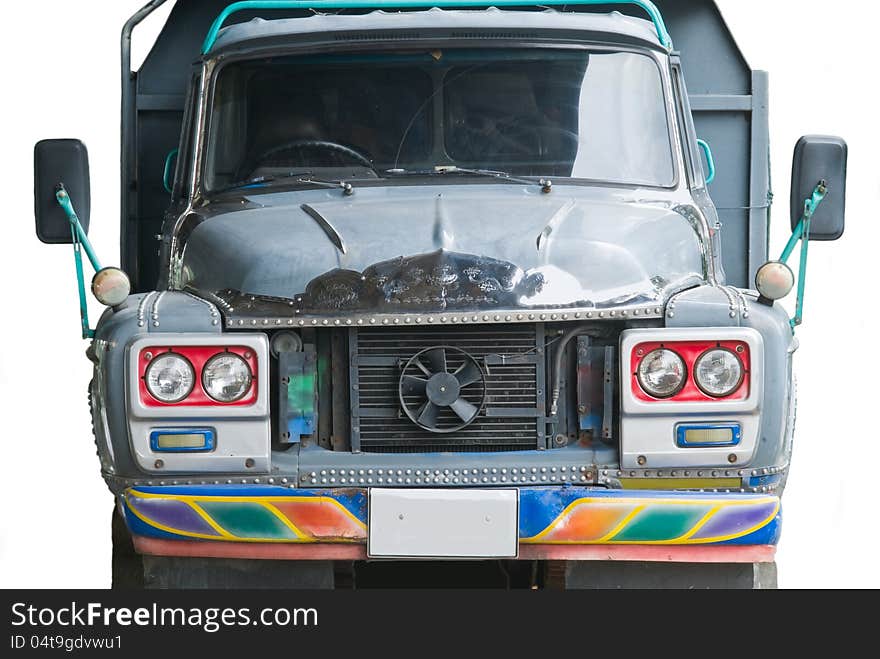 THAI TRUCK HEAD IN WHITE BACKGROUND