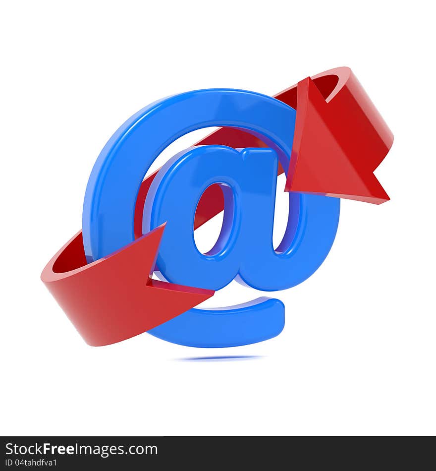 Email Icon with Red Arrow.