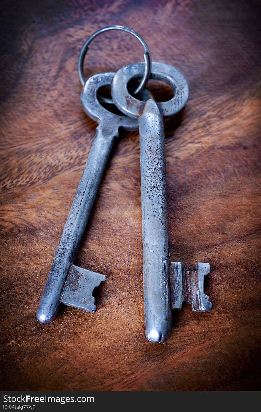 Two old keys in vintage style. Two old keys in vintage style