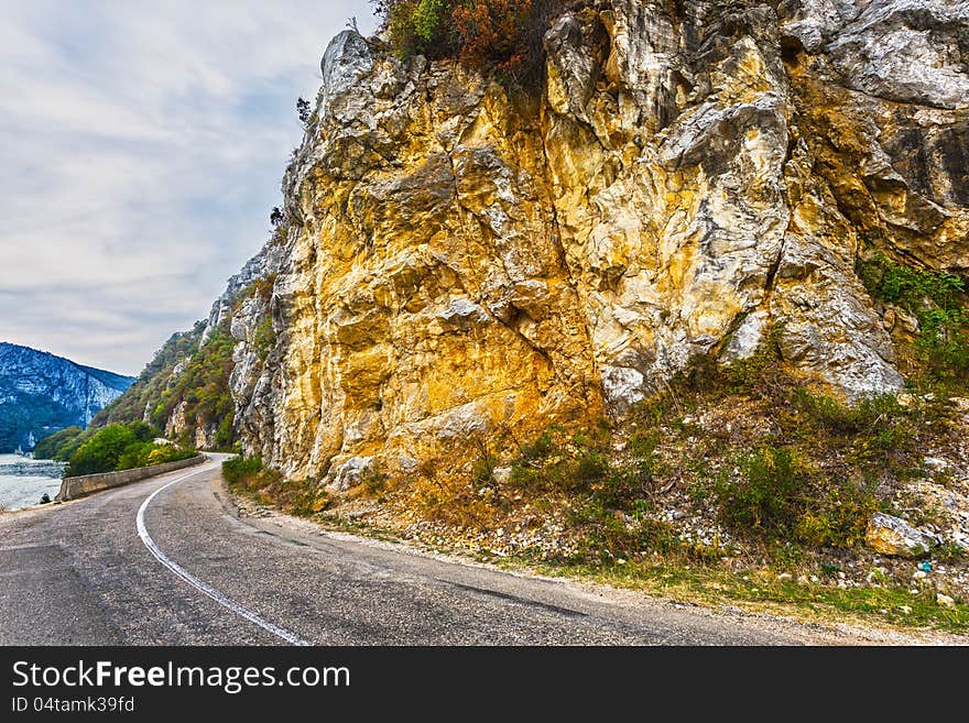 Road Along The Danube Rocks