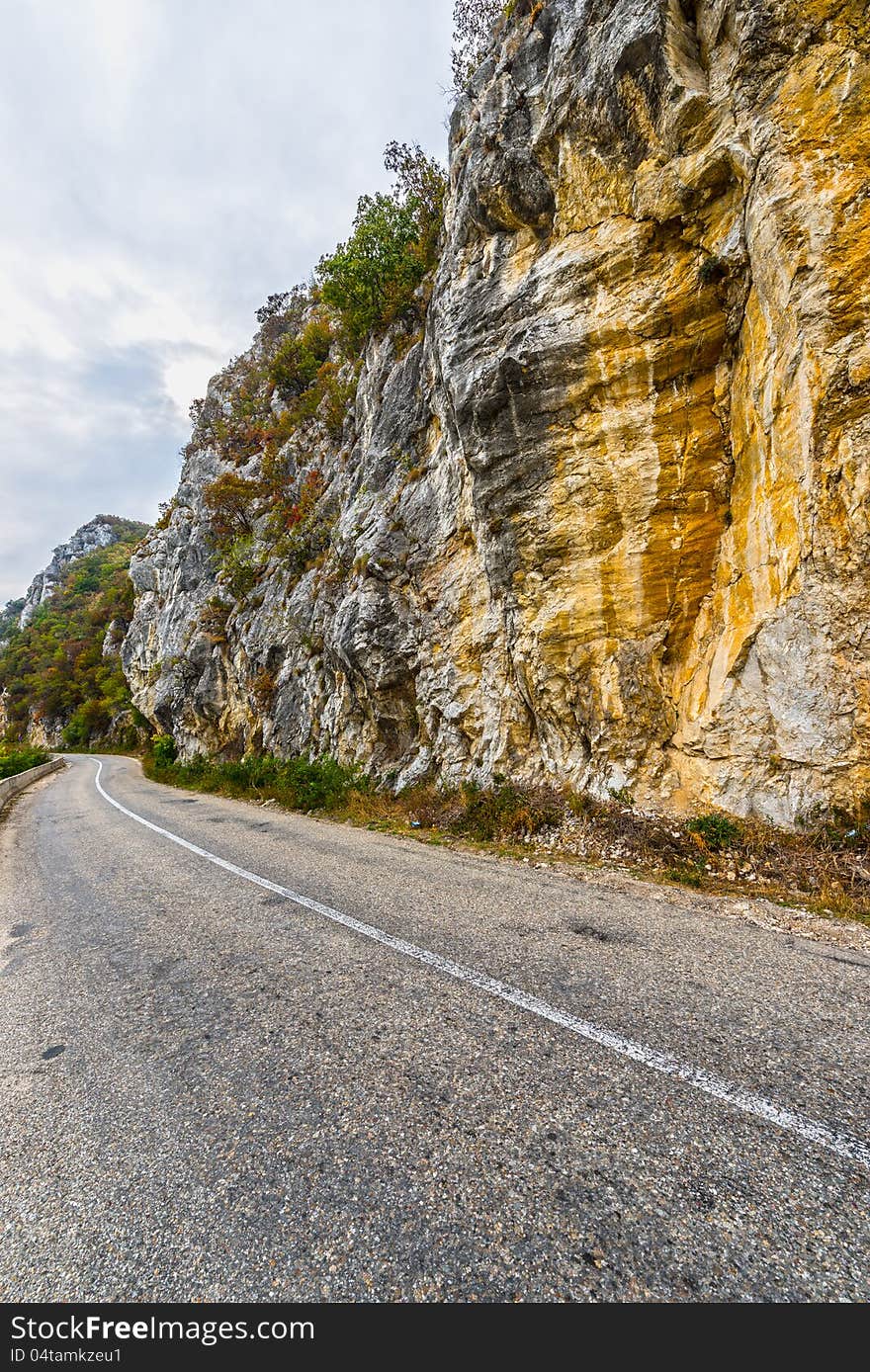 Road along the Danube