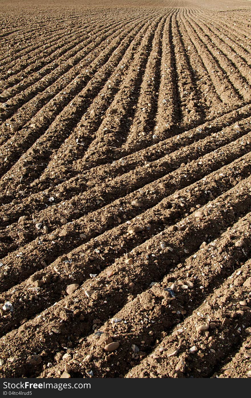 Ploughed field in Tewin, Hertfordshire, England, Autumn 2012. Ploughed field in Tewin, Hertfordshire, England, Autumn 2012