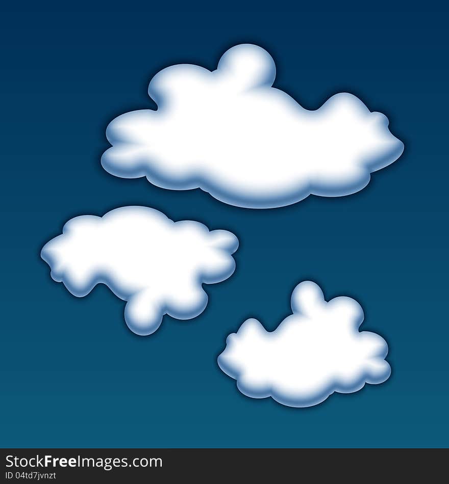 Vector clouds. Element for your design. Eps 10