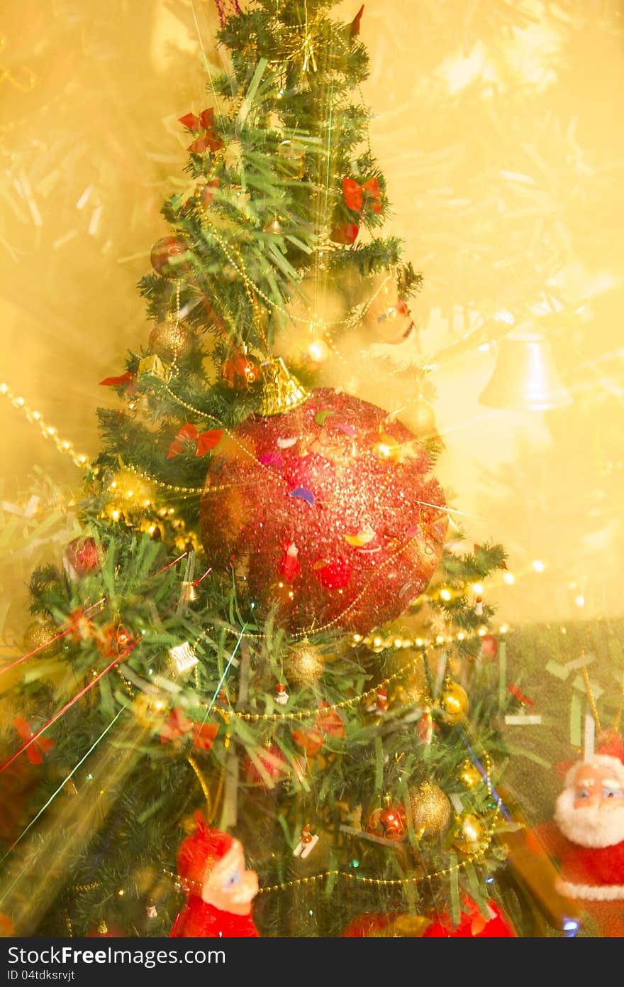 Christmas tree and decorations