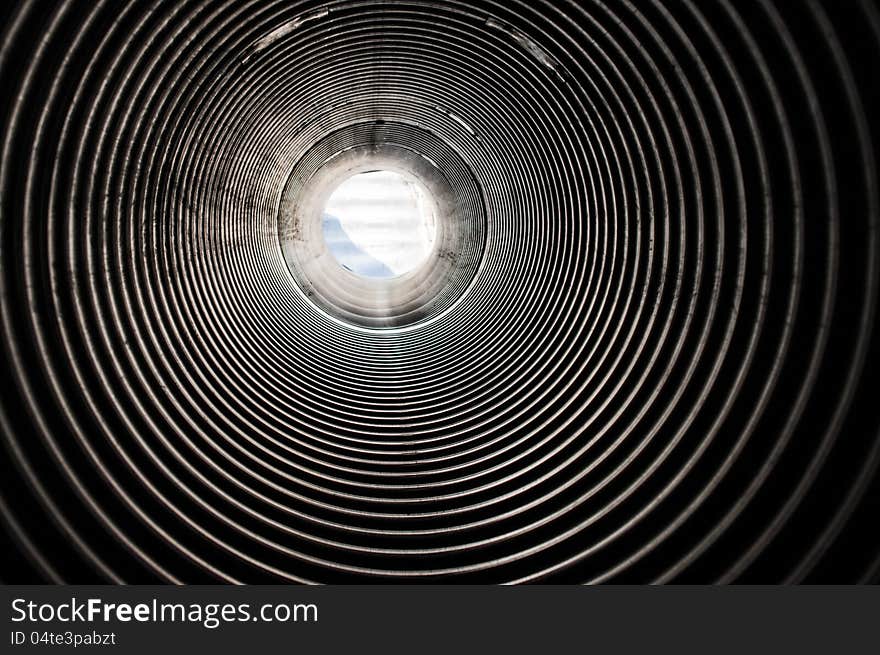 Tunnel with circular light reflections. Tunnel with circular light reflections