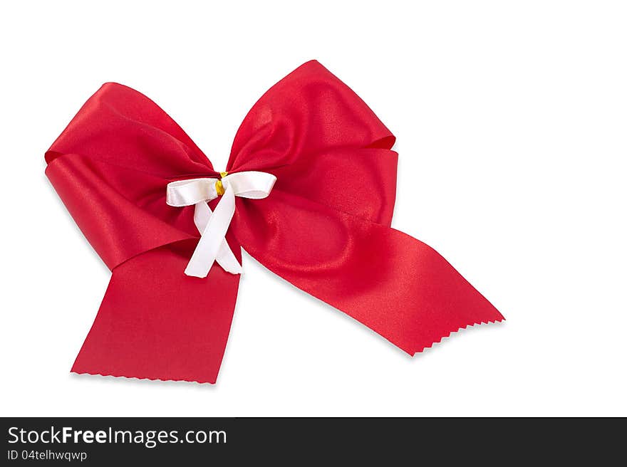 Red bow.