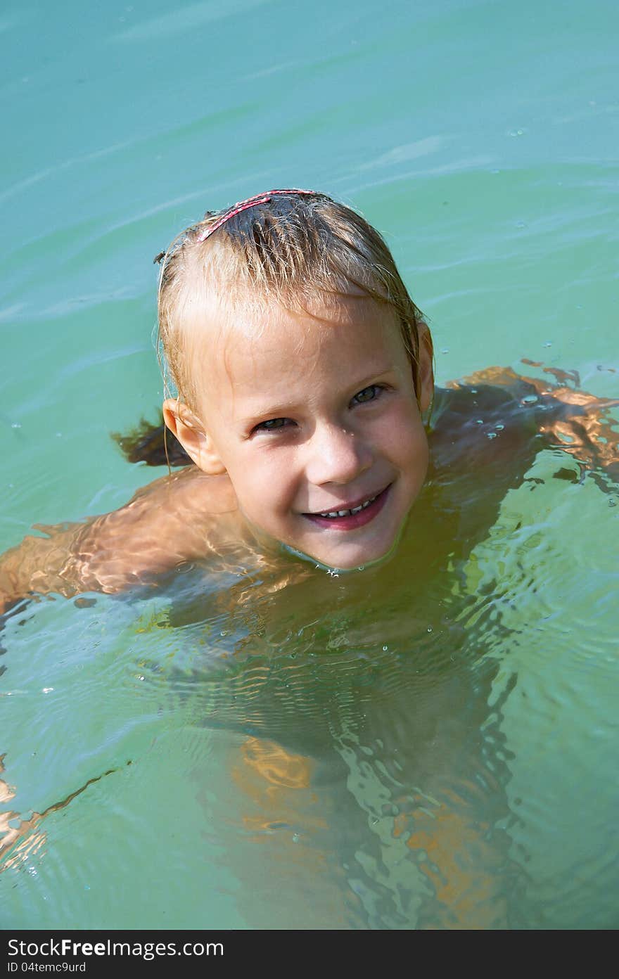 Little girl in water