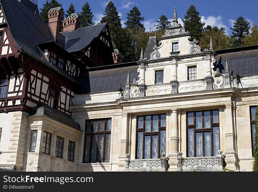 Architectural details of castle