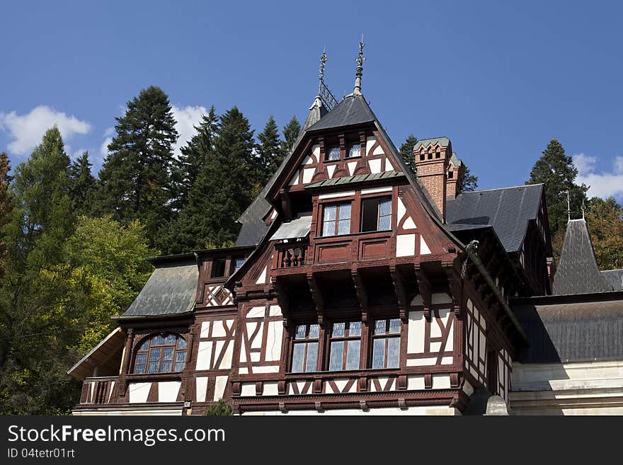 Architectural details of castle