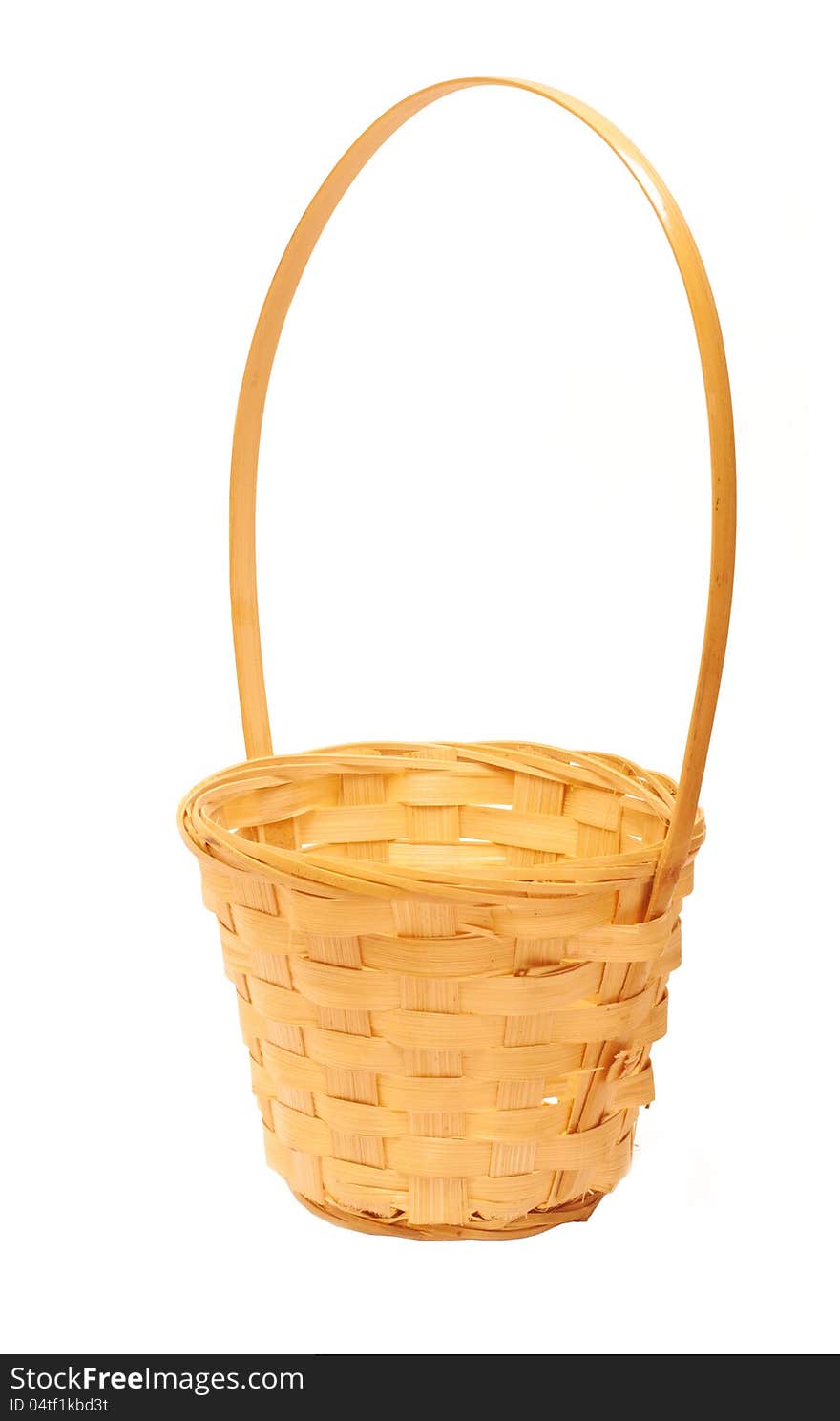 Empty basket on a white background