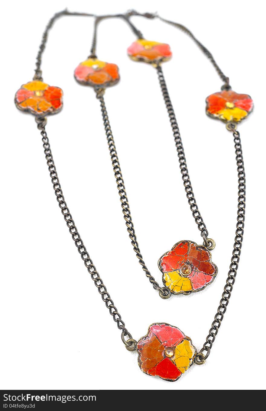 Vintage flower necklace.