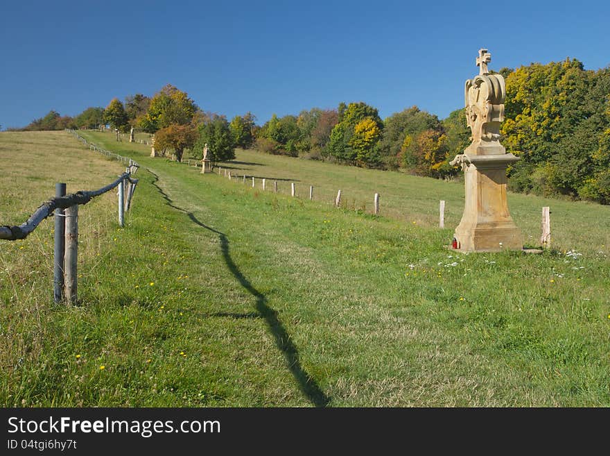 One of the stations of cross (near village, Ruda, Czech Republic)