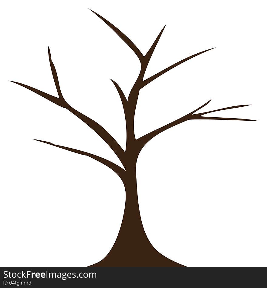 Abstract tree on white background.vector. Abstract tree on white background.vector