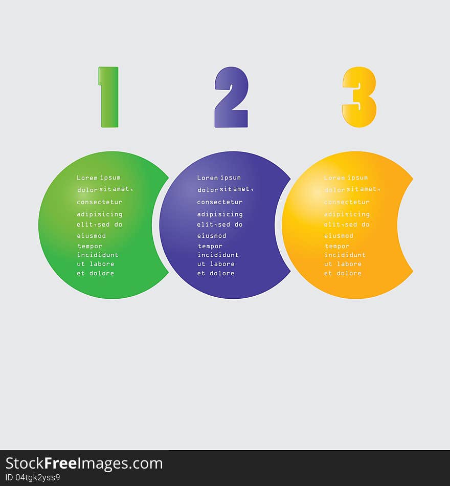 Vector set of colored ribbons for different sample options