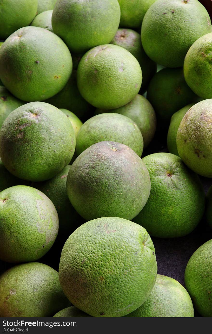 Close up of green pomelo