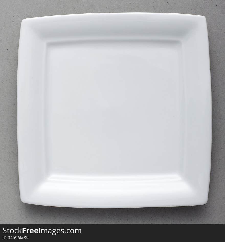 Ceramic Tableware on gray background