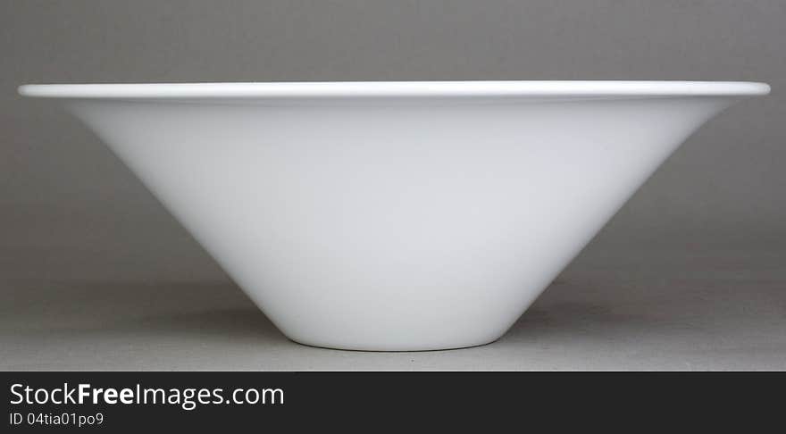 Ceramic Tableware on gray background