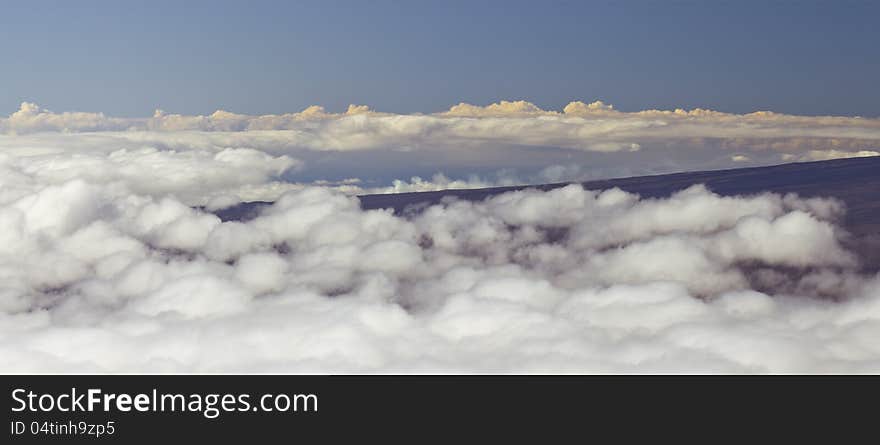 Early morning cloudscape over the mountain range