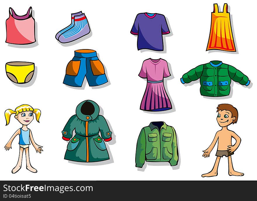 Set of children  clothes