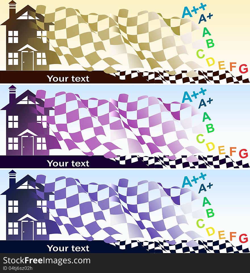 Logo-the energy efficiency of buildings. Logo-the energy efficiency of buildings