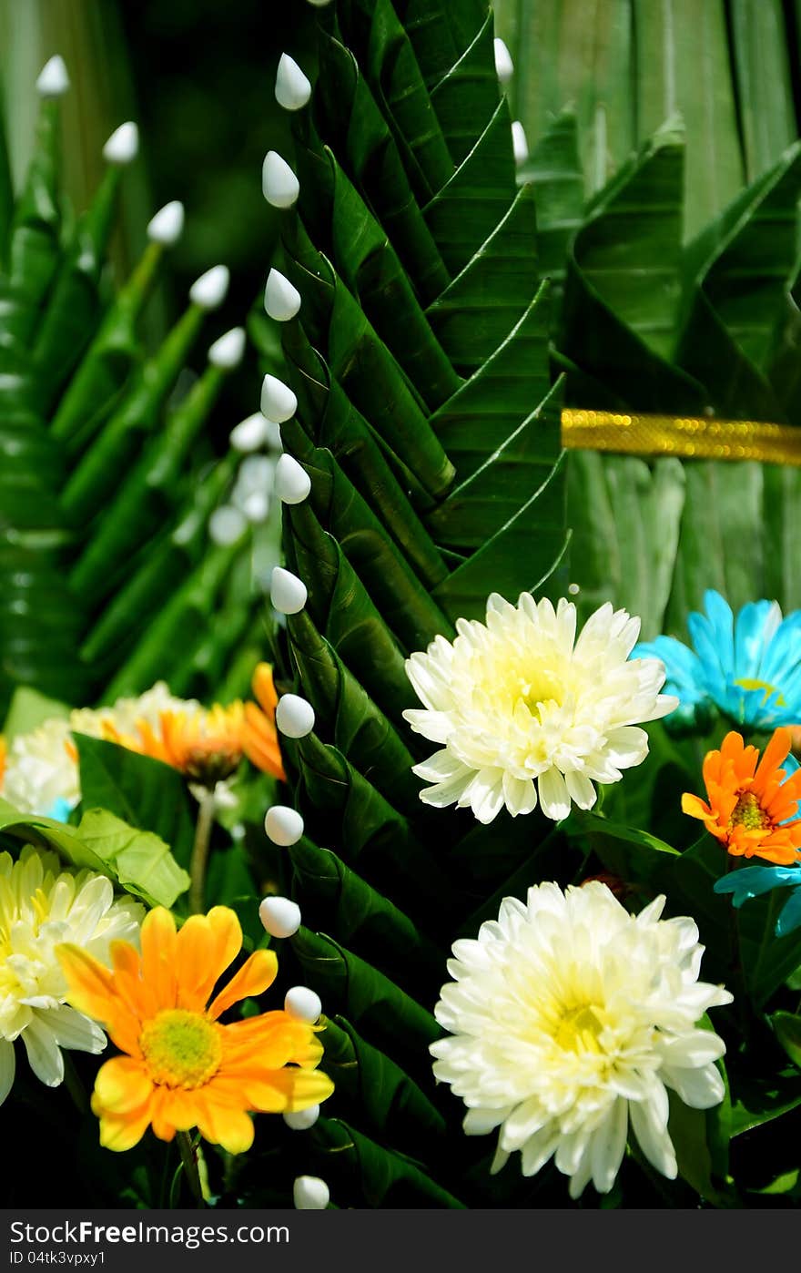 Thai style of flower arrangement.