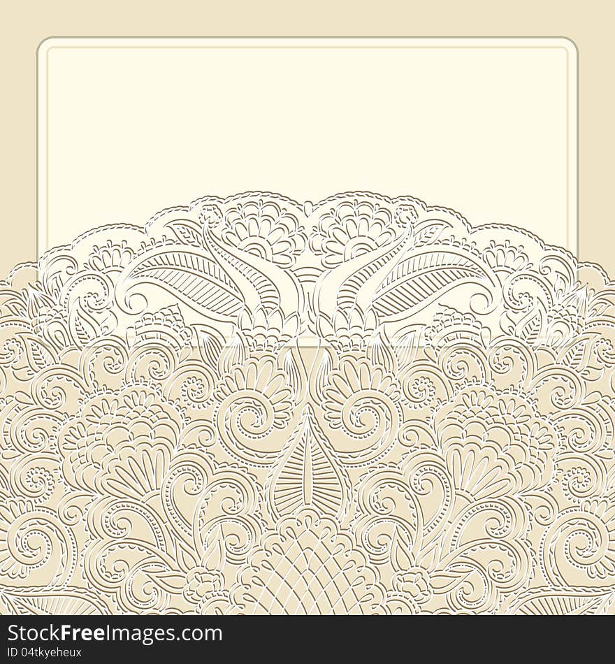 Vector illustration greeting card with floral pattern. Vector illustration greeting card with floral pattern.