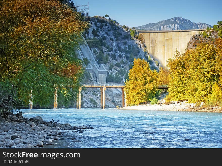 Oymapinar Dam On The River Manavgat