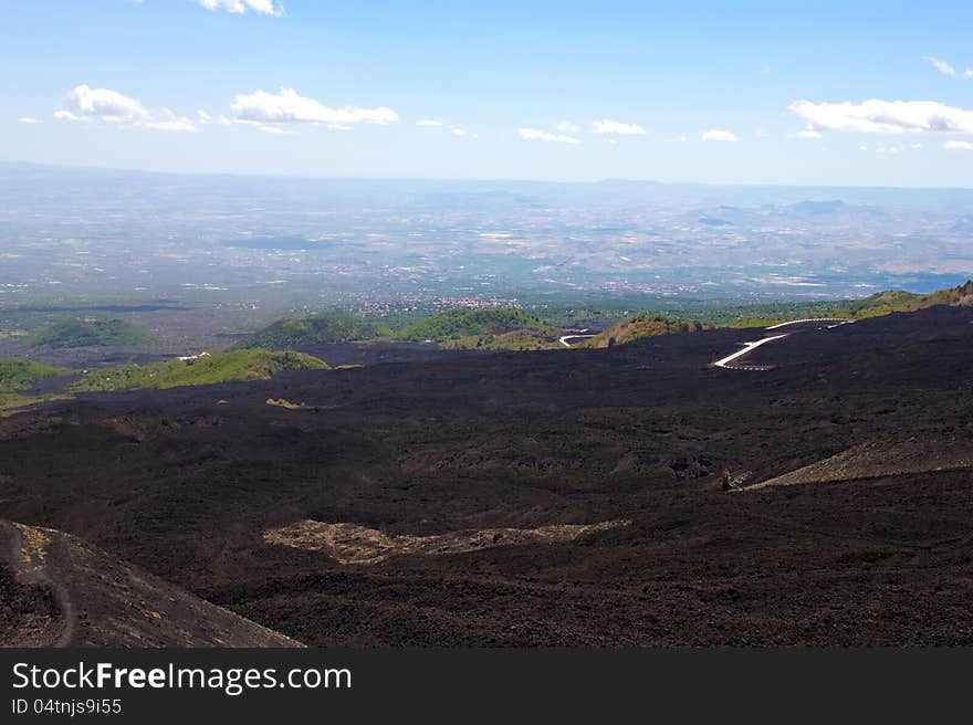 Top of the Etna volcano in Sicily